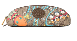 Gucci X Disney Donald Duck GG Pencil Case, Cnvs, Brown,662129 0416,B/DB,3*